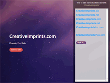 Tablet Screenshot of creativeimprints.com